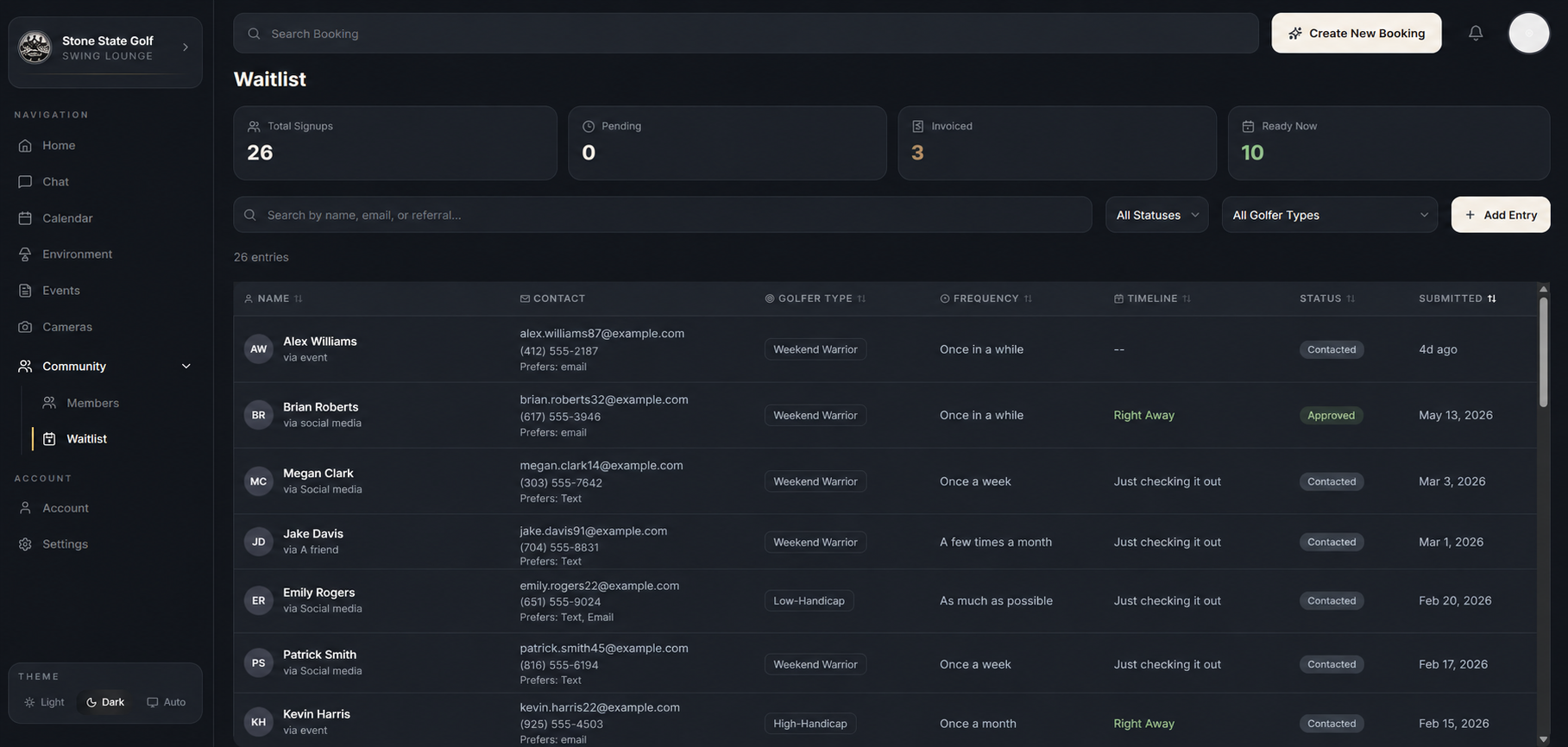 Stone State Golf Operations Portal